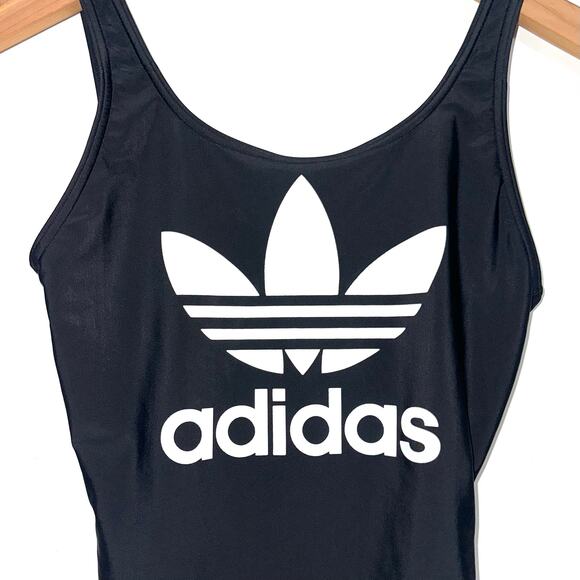 Adidas Originals Trefoil Black Logo One Piece Swimsuit Size Small - Picture 6 of 15